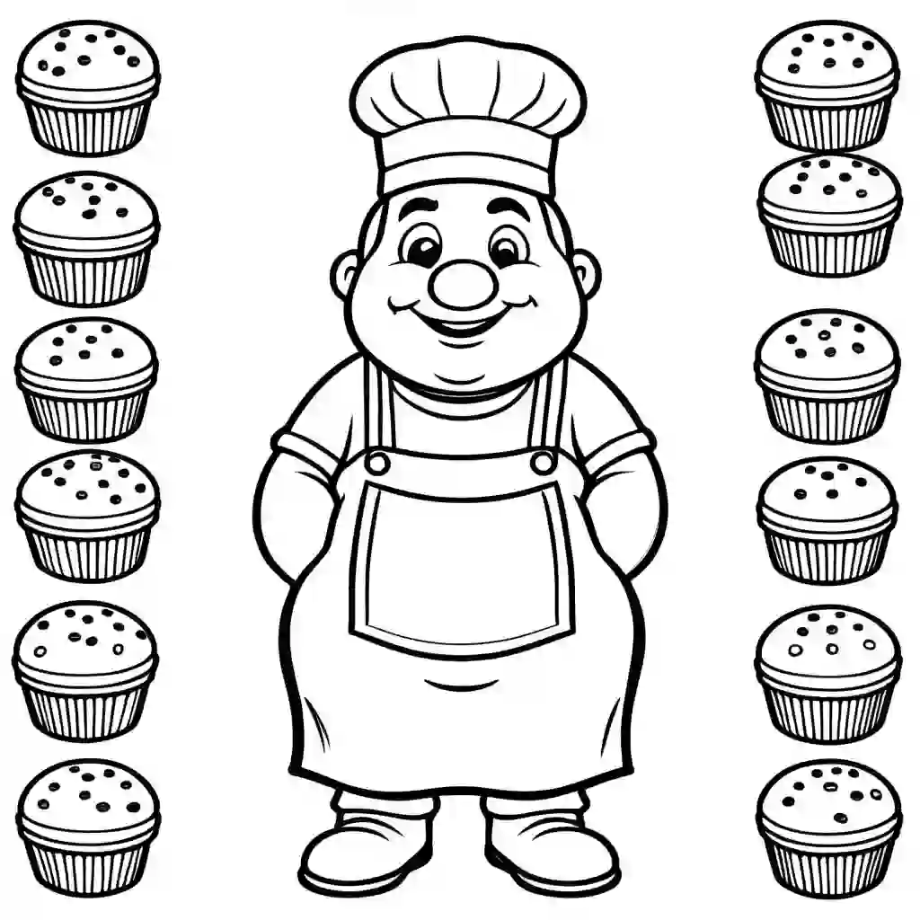 The Muffin Man coloring pages